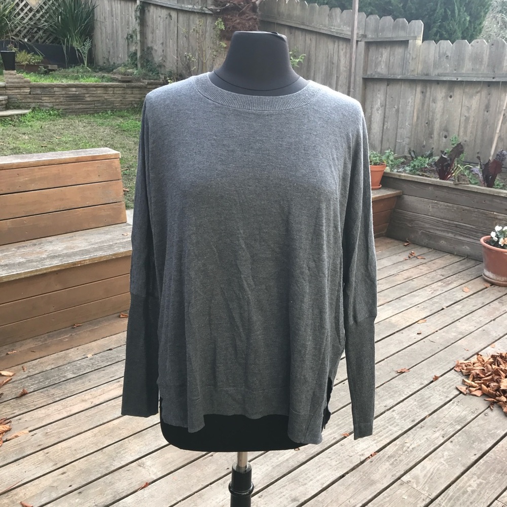 Classic Gray Long Sleeve Anthro Sweater